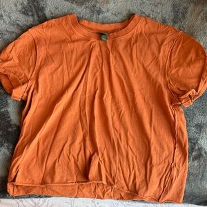 Casual Orange Women's Crop Top